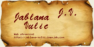 Jablana Vulić vizit kartica